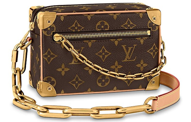 

LOUIS VUITTON Мягкий кофр из покрытого холста Квадратная сумка Рюкзак через плечо Кроссбоди Миниатюрная мужская сумка Коричневый