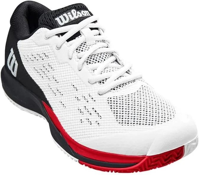 Мужские теннисные кроссовки Wilson Rush Pro Ace, белый/черный/красный — фото 3