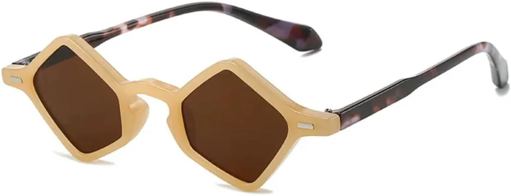 

Модные маленькие квадратные солнцезащитные очки в стиле панк для женщин, ретро, ​​роскошные очки с защитой от УФ-излучения UV400 для мужчин UATXTAU, Champagne