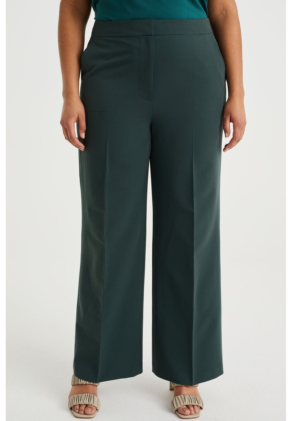 

Брюки WE Fashion CURVE, цвет Green, Серый, Брюки WE Fashion CURVE, цвет Green