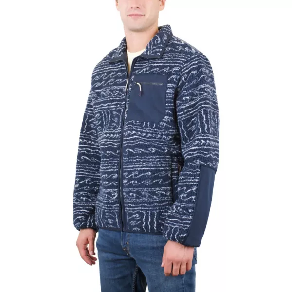 

Мужская куртка из шерпы на молнии Mountain And Isles, цвет midnight navy waves