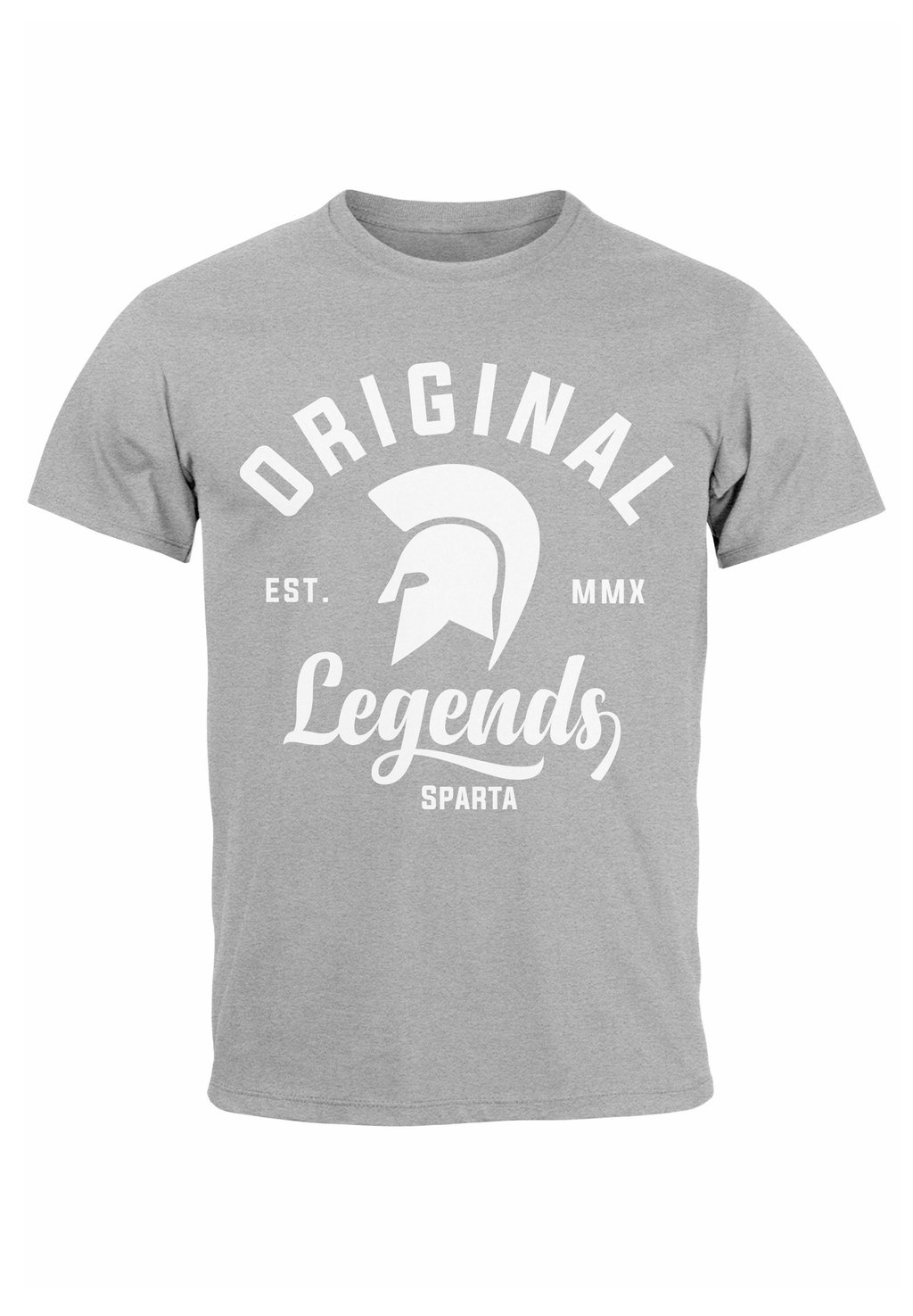 

Футболка с принтом GLADIATOR SPARTA FIGHTER ORIGINAL LEGENDS STREETWEAR Neverless, серый