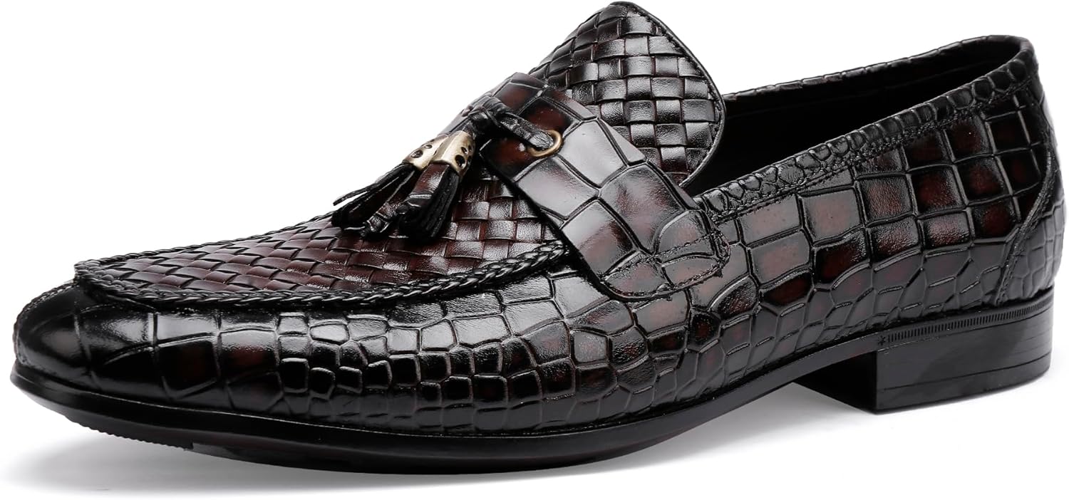 

Мужские классические туфли BILLION VICTOR, кожаные офисные туфли-слипоны, лоферы и дерби, коричневый