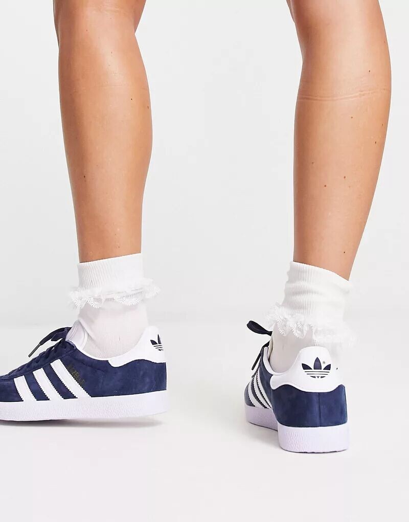 Темно-синие кроссовки adidas Originals Gazelle — фото 2