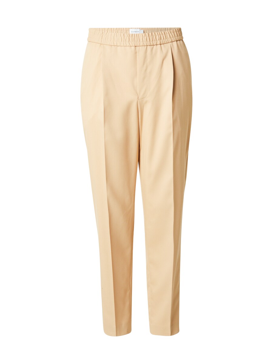 

Тканевые брюки TOPMAN Tapered Pleat-Front Pants, бежевый