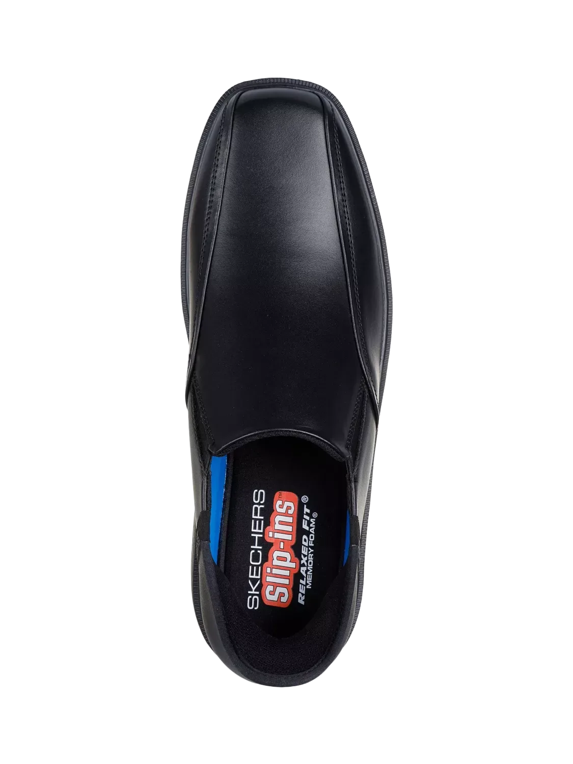 Кожаные туфли-слипоны Caswell Frantone, свободная посадка, классические, черные Skechers — фото 4