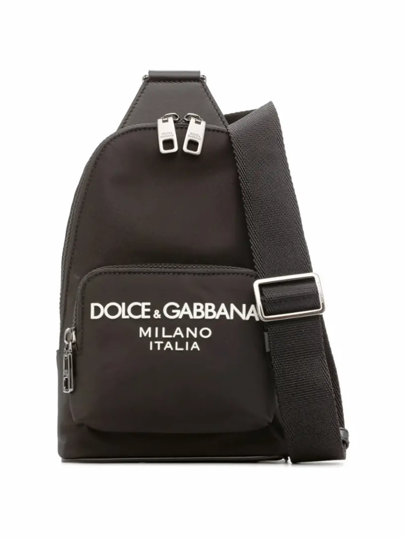 

Сумка через плечо с логотипом Dolce&Gabbana, черный