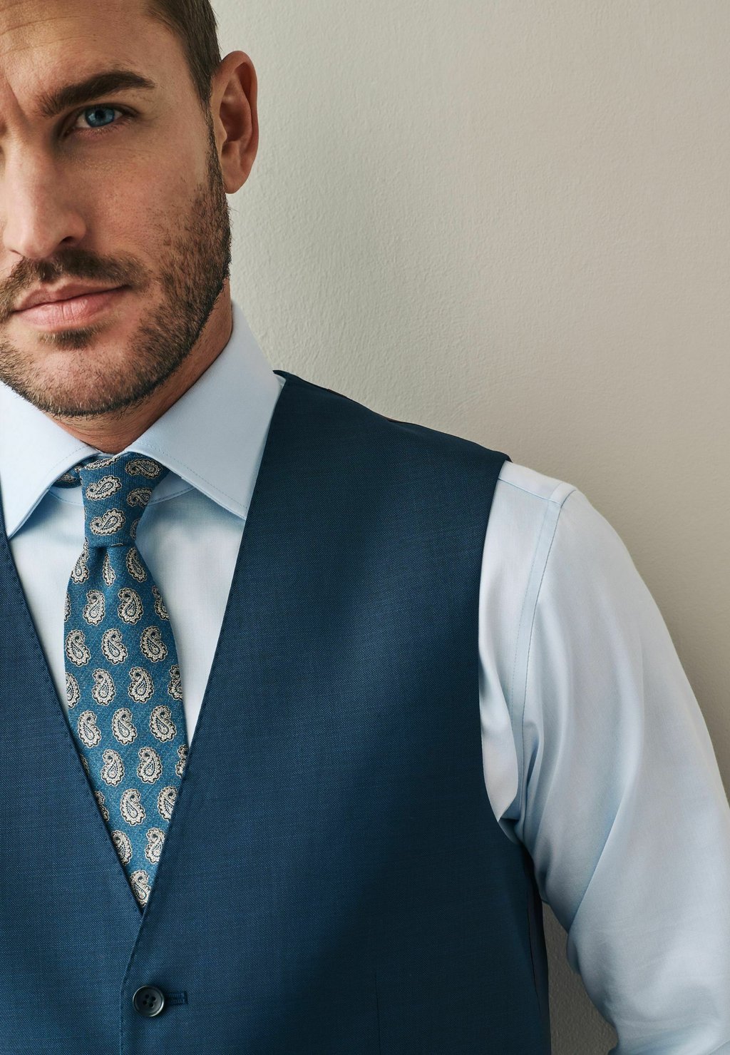 Жилет REGULAR FIT - SIGNATURE CERUTTI ITALIAN - Suit waistcoat Next, синий — фото 4