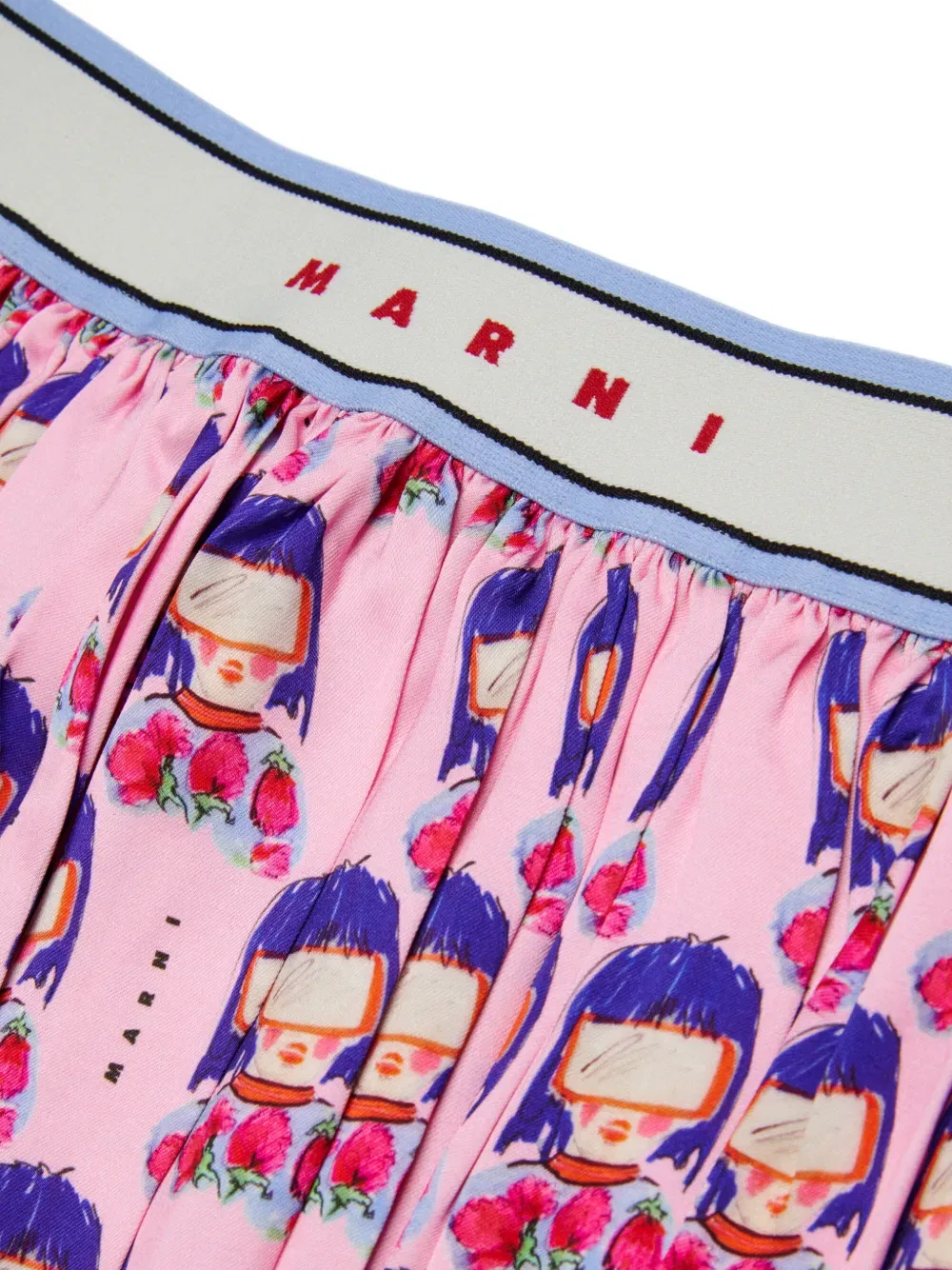 Юбка с графическим принтом Marni Kids, розовый — фото 4