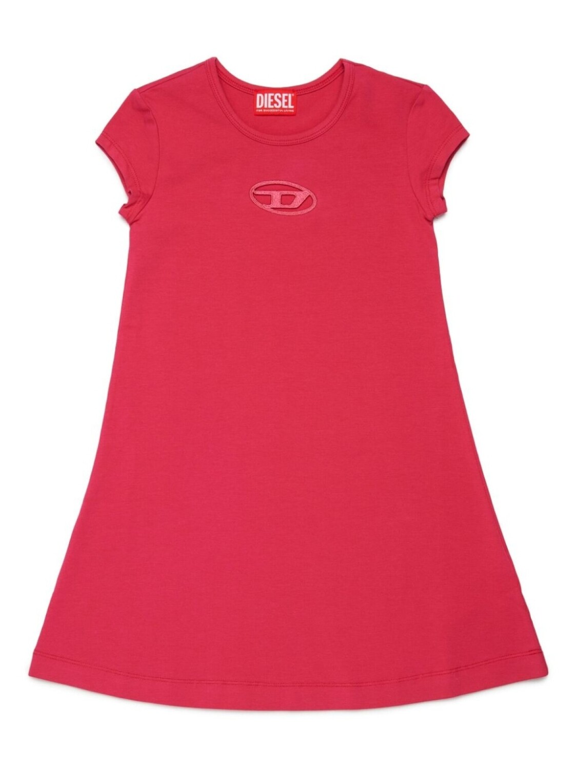 

Diesel Kids платье с логотипом Oval D, розовый