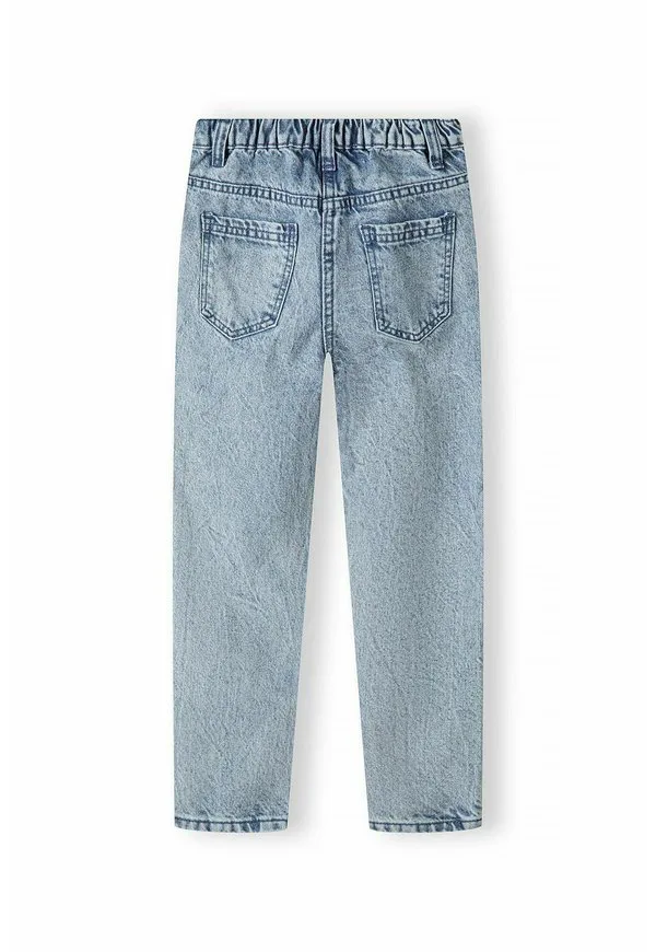 Рваные джинсы-«мамины» зауженного кроя Minoti, Light Blue Denim — фото 2