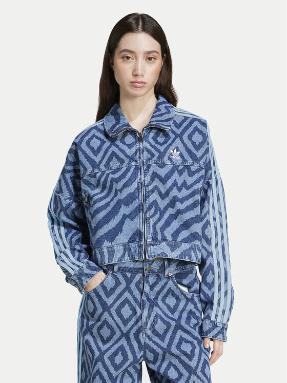 

Джинсовая куртка свободного кроя Adidas, синий