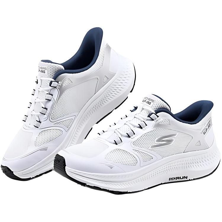 Skechers BOYS Slip Resistant, Abrasion Resistant, Breathable Low top Running Shoes White Kids' — фото 3