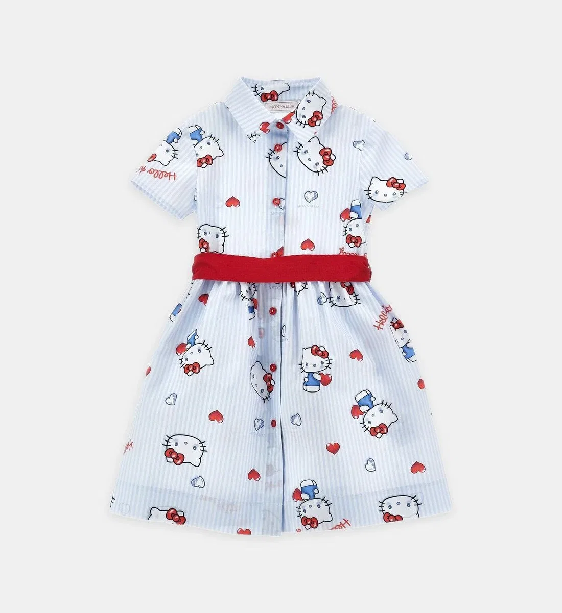 Расклешенное платье Hello Kitty Monnalisa, белый
