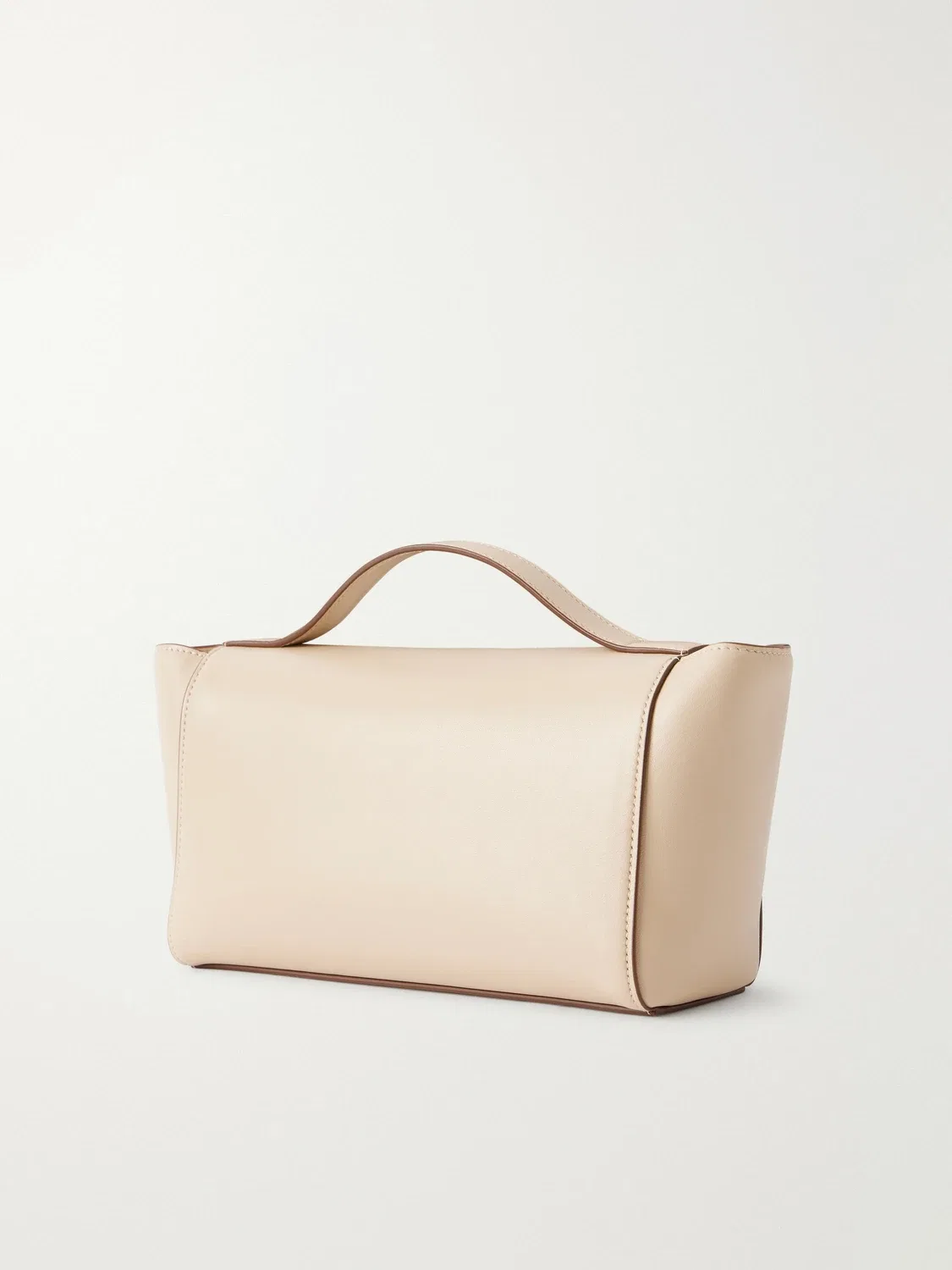 Кожаная сумка-тоут Symmetry Trapeze Pochette Savette, бежевый — фото 4