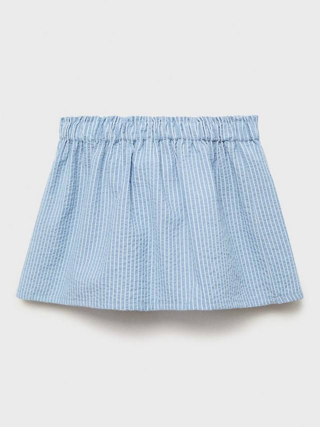 Детская юбка-трапеция из хлопковой смеси Mango, Lt-pastel Blue — фото 2
