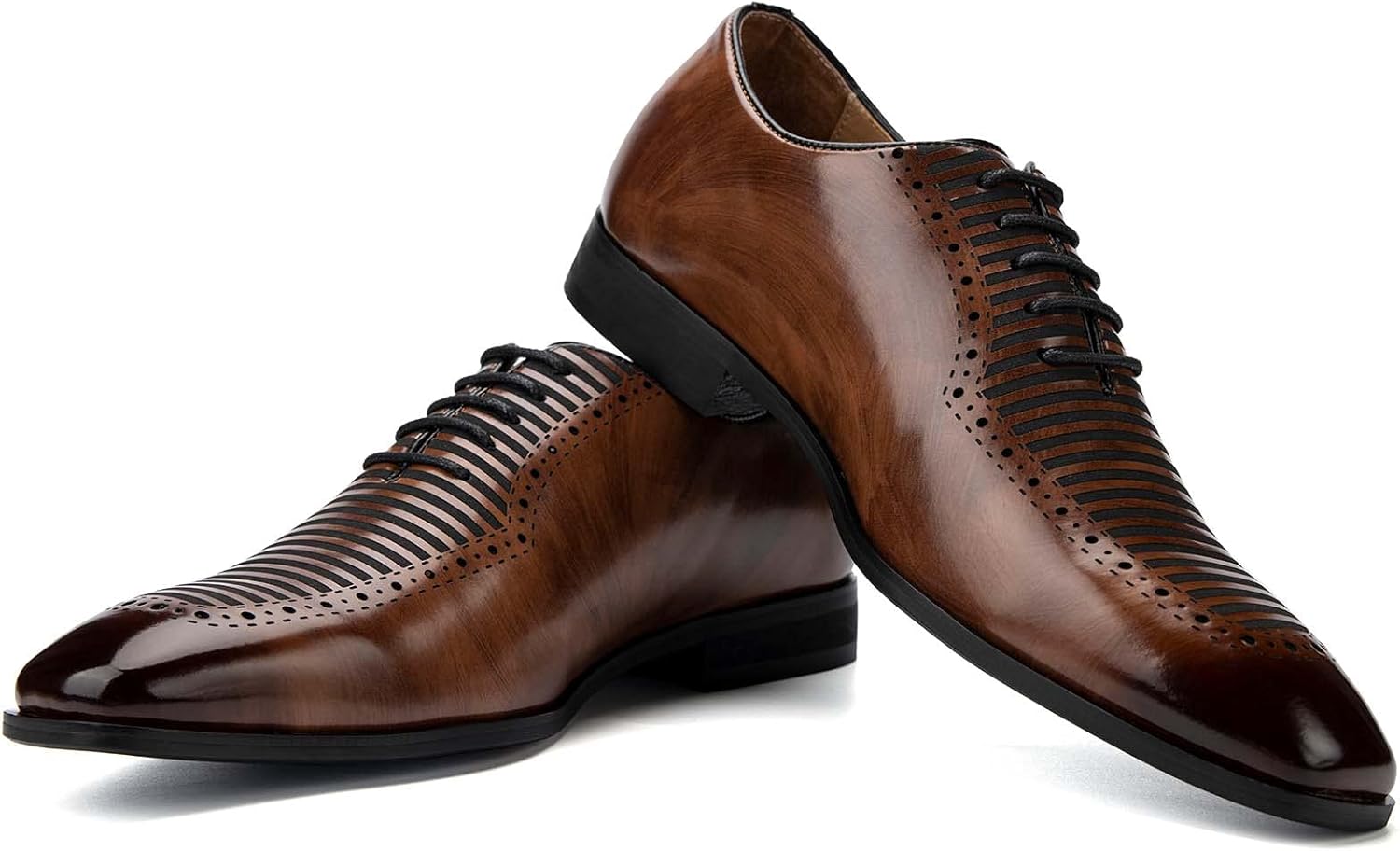 

Мужские оксфорды JITAI Мужские повседневные классические туфли Шнуровка Модные туфли, коричневый