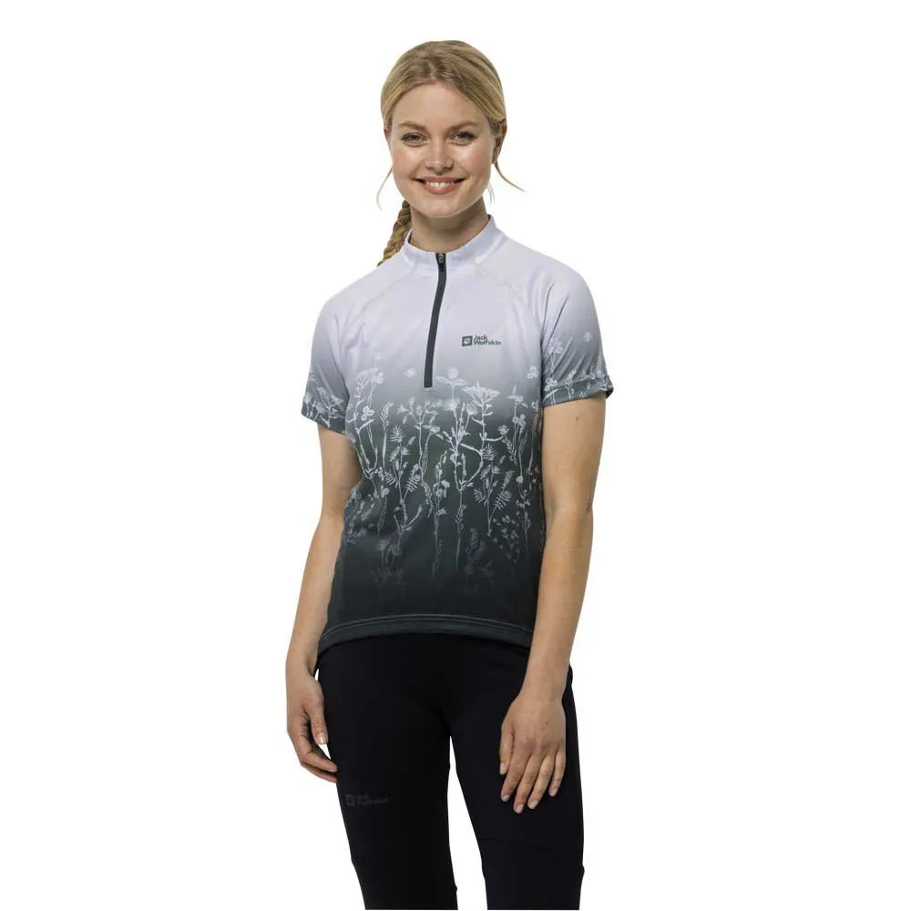 

Футболка Jack Wolfskin Morobbia Half Zip Print, серый