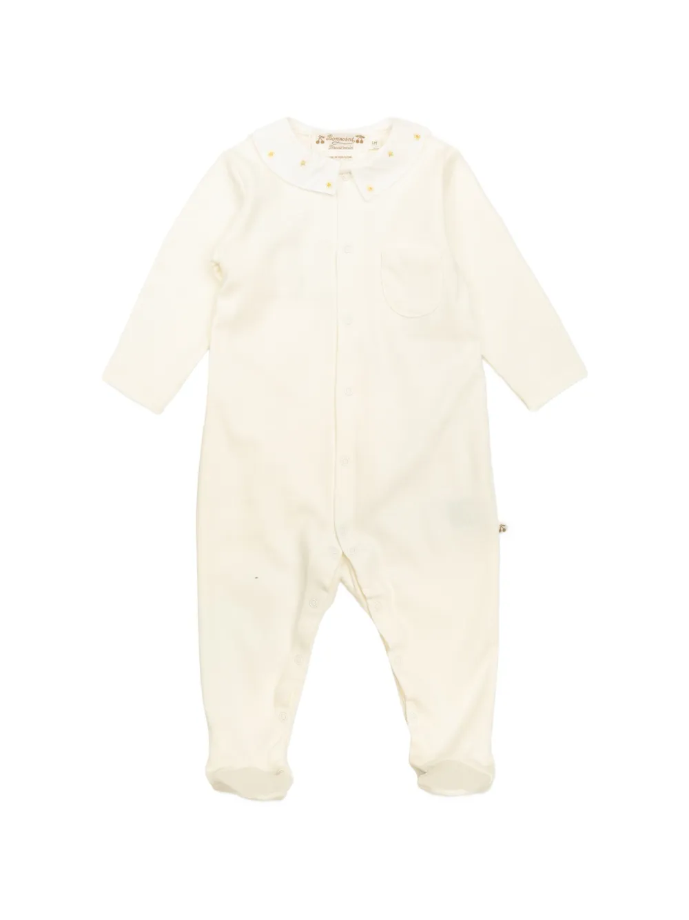 

Пижама с вышитым воротником Bonpoint, бежевый