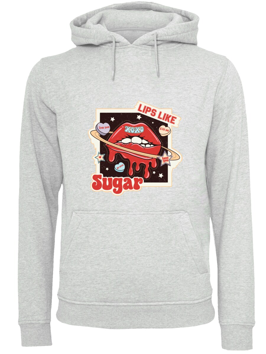 

Толстовка F4NT4STIC Lips like sugar retro fashion Valentinstag, mottled grey