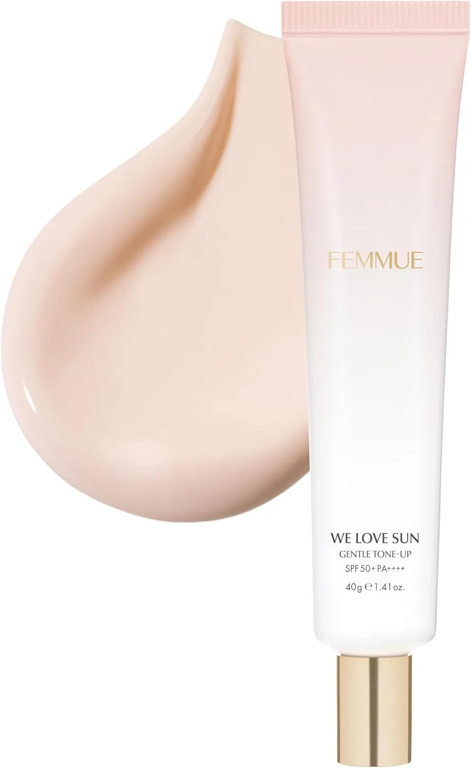 Солнцезащитный крем FE ммUE Wee Love Sun Gentle Tone Up UV Cream SPF50+ PA++++ 40 г белый Femmue