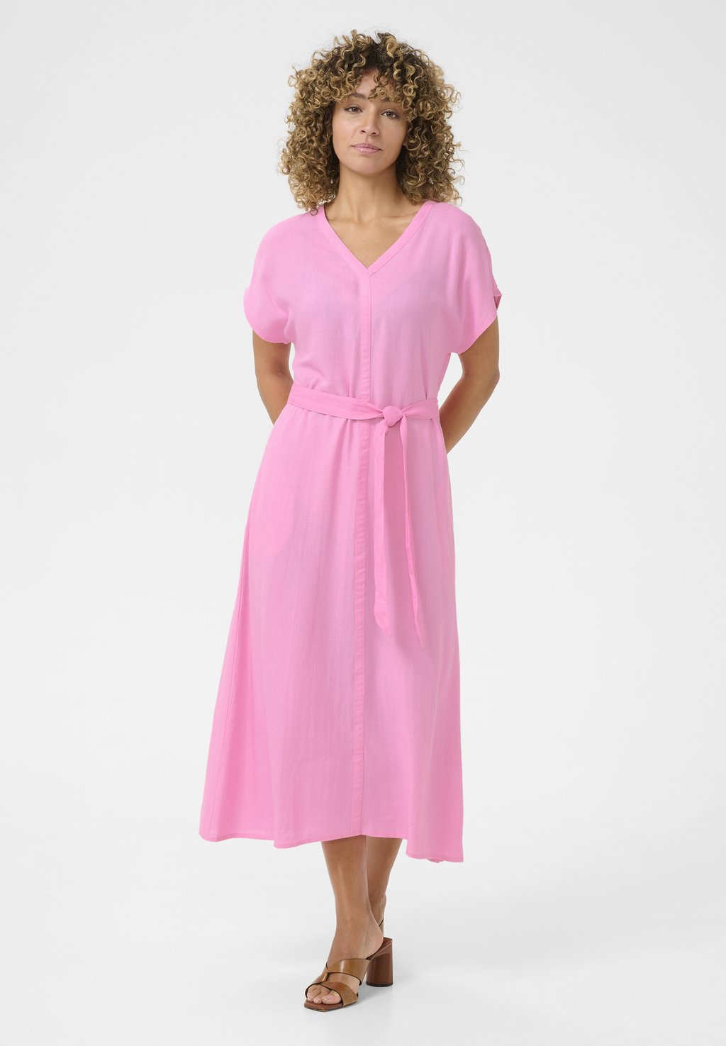 

Повседневное платье CRVENTA WITH POCKETS Cream, розовый