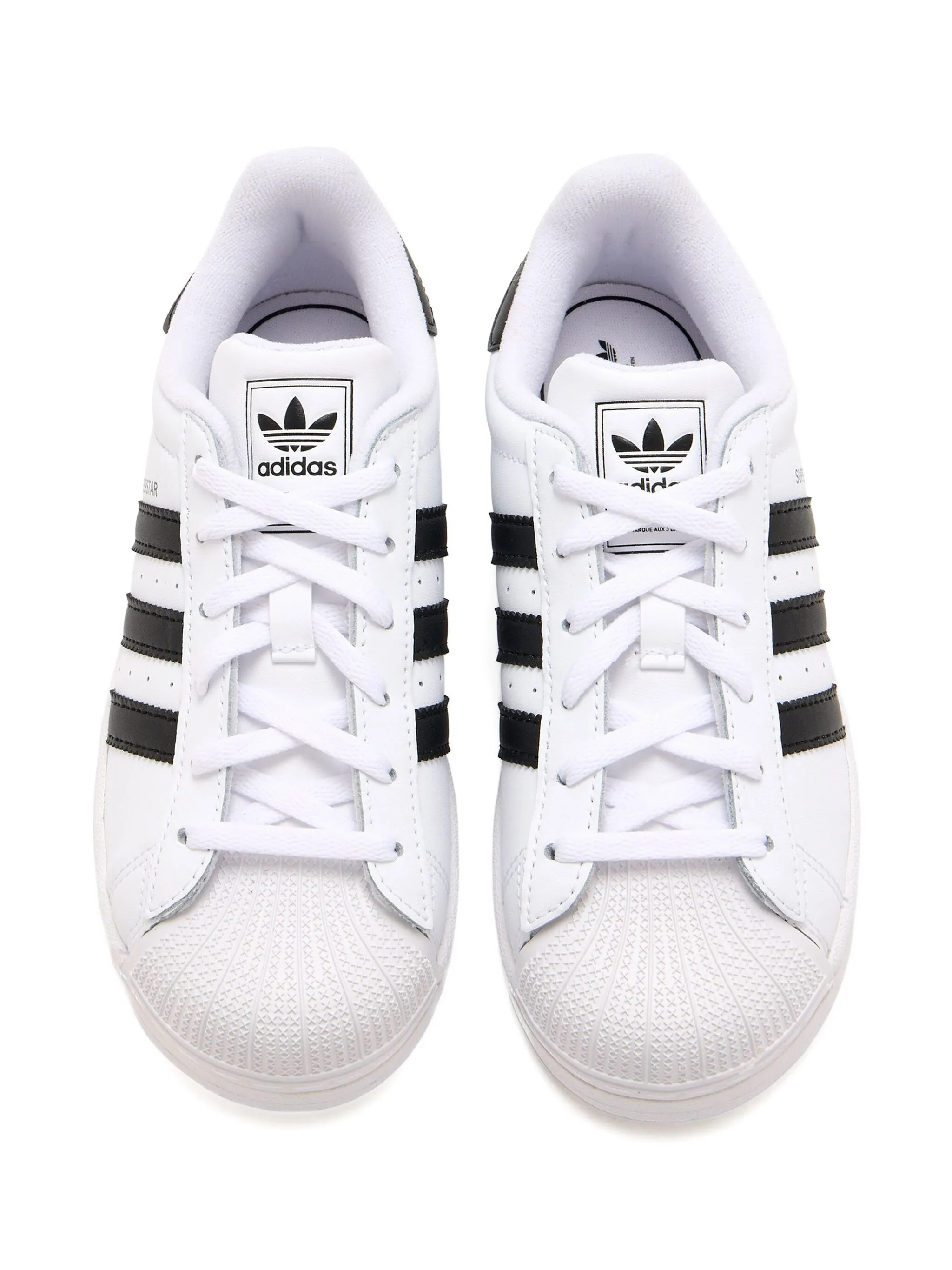 Кеды Superstar с контрастными полосками Adidas Kids, белый — фото 3