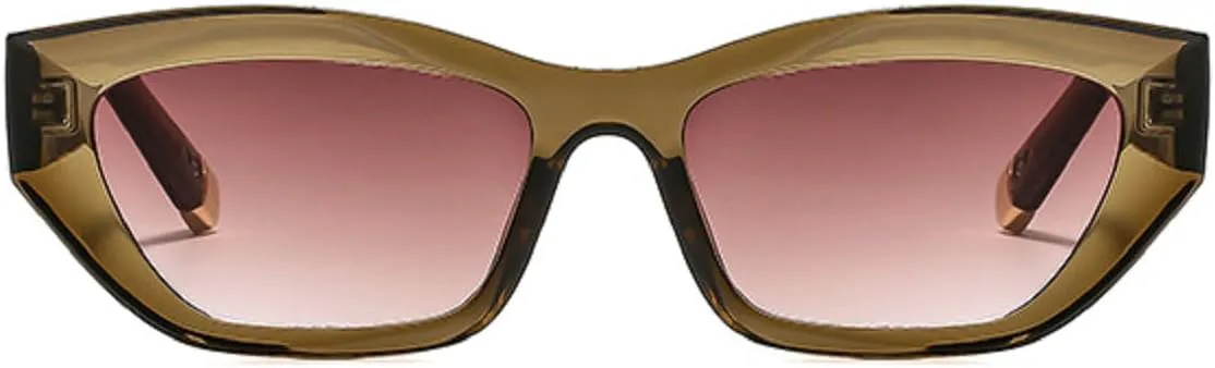 

Модные солнцезащитные очки «кошачий глаз» для женщин и мужчин, винтажные, панк, популярные, с леопардовым принтом, защита от ультрафиолета UV400 2449 Melrose, Green