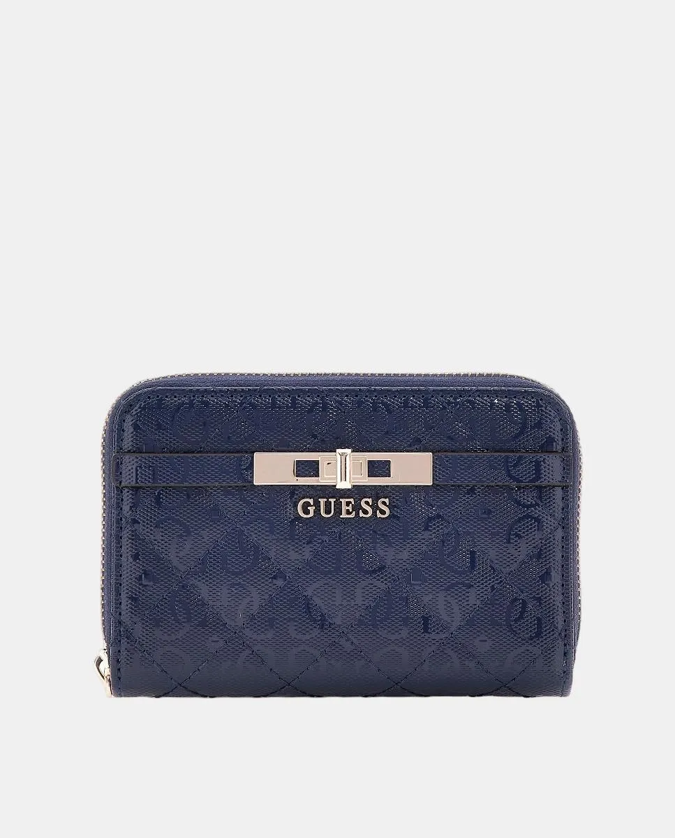 

Средний кошелек на молнии Guess, темно-синий
