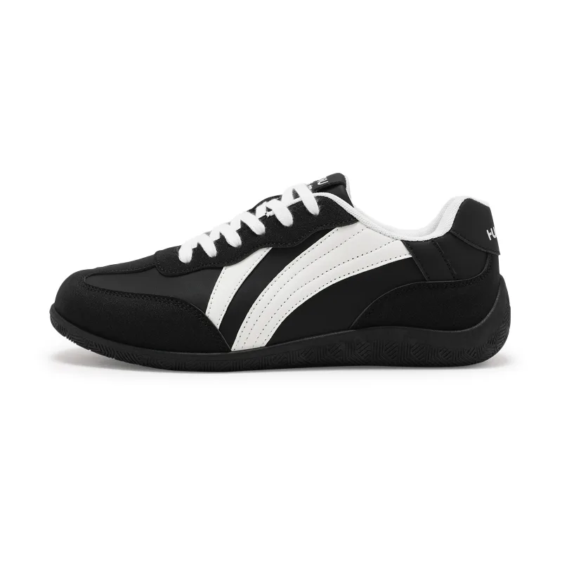 Кроссовки для скейтбординга мужские Racing Shoes из искусственной кожи, устойчивые к истиранию, низкие HUANQIU, черный белый