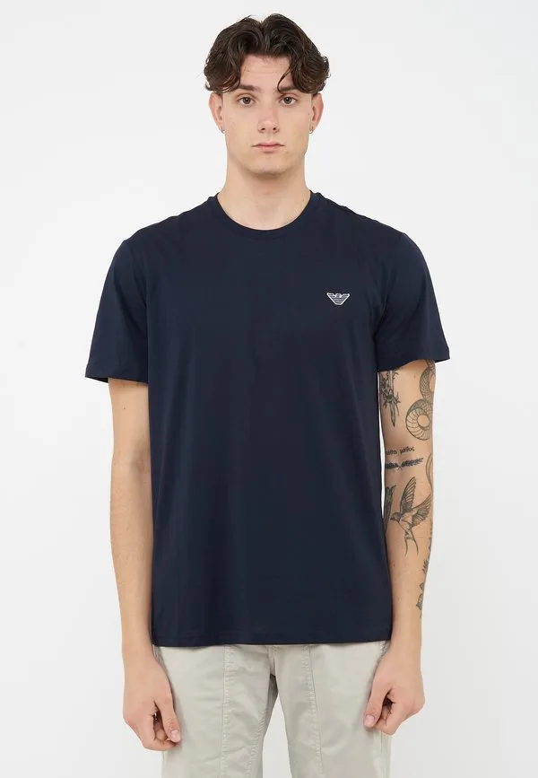 Базовая футболка для пляжа, пляжная футболка, базовая футболка Emporio Armani, Armani Blue