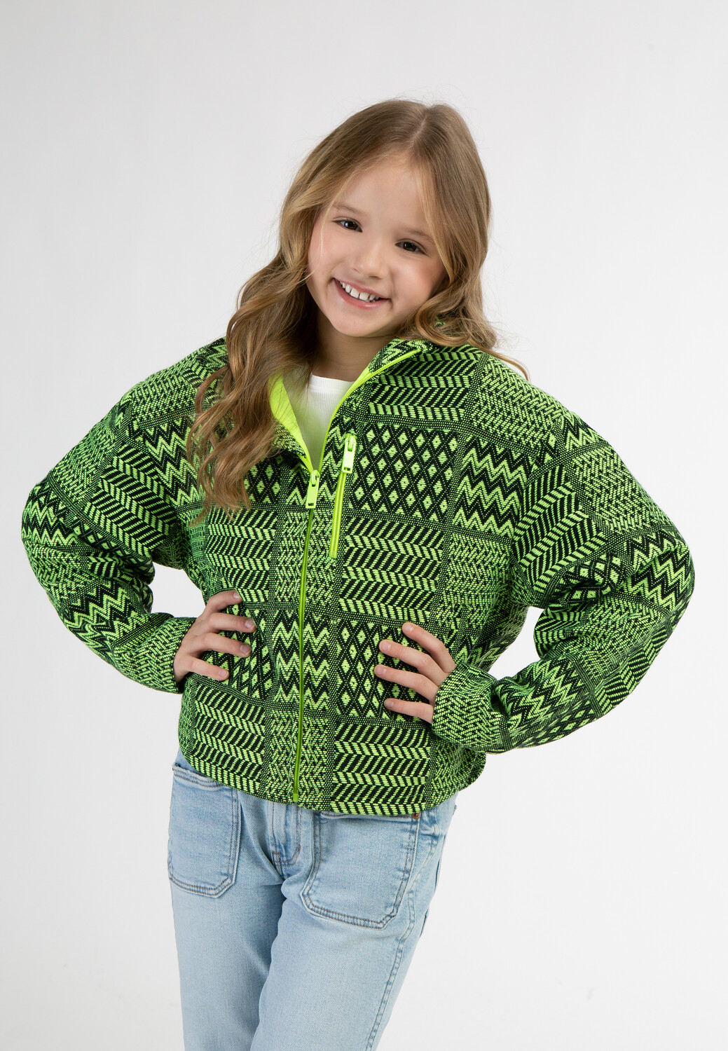 Функциональная куртка myMo KIDS Blouson, цвет Neon Grün Schwarz — фото 3