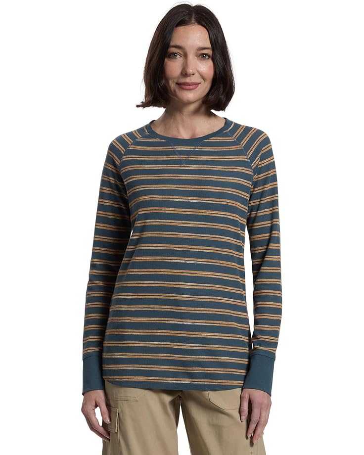 

Женская футболка L.L.Bean Unshrinkable Mini-Waffle Tee Long Sleeve Crew Neck Stripe, Rangeley Blue Painterly Stripe, Синий, Женская футболка L.L.Bean Unshrinkable Mini-Waffle Tee Long Sleeve Crew Neck Stripe, Rangeley Blue Painterly Stripe
