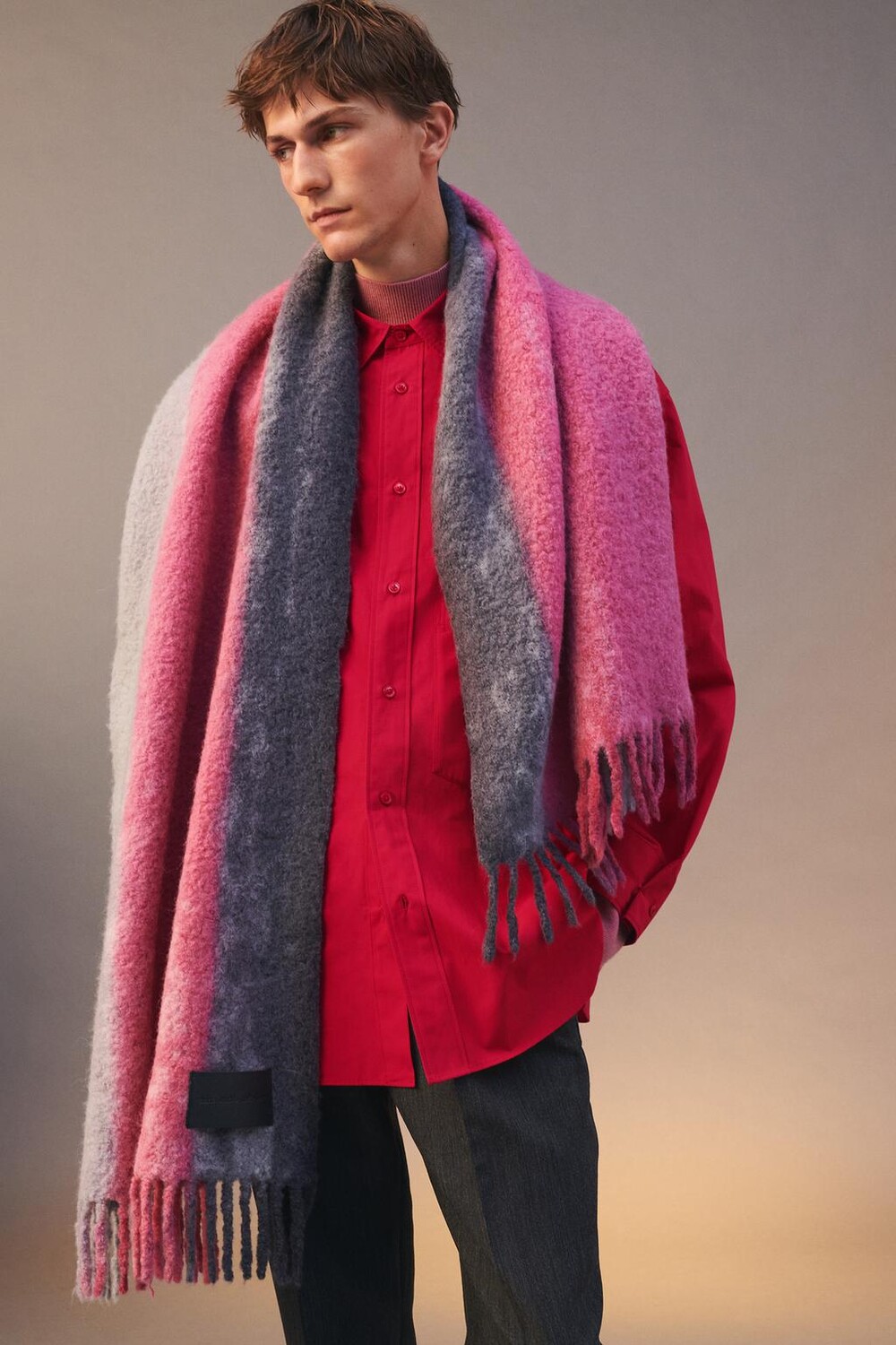 

Шарф ti-dye ZARA, розовый