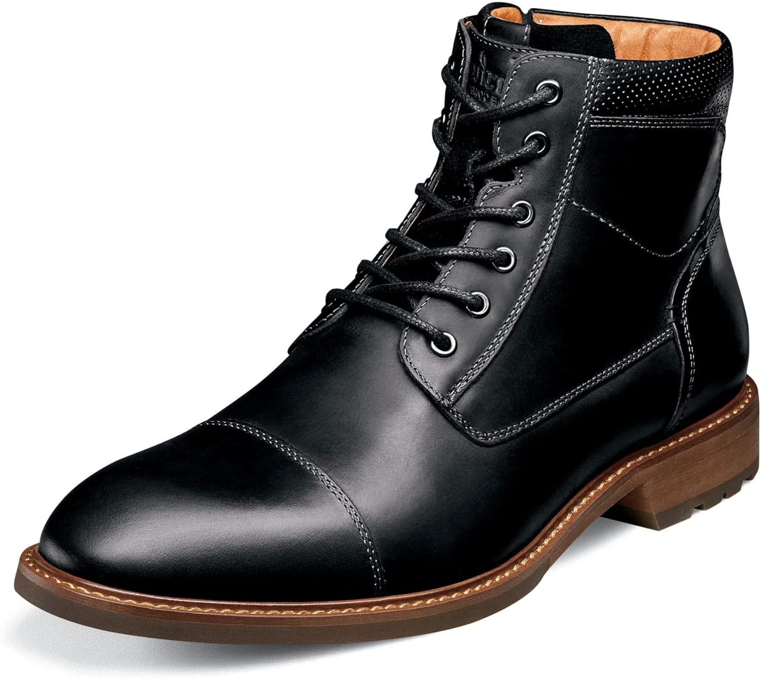 Мужские ботинки Florsheim Cottage Cap Toe, черный — фото 4