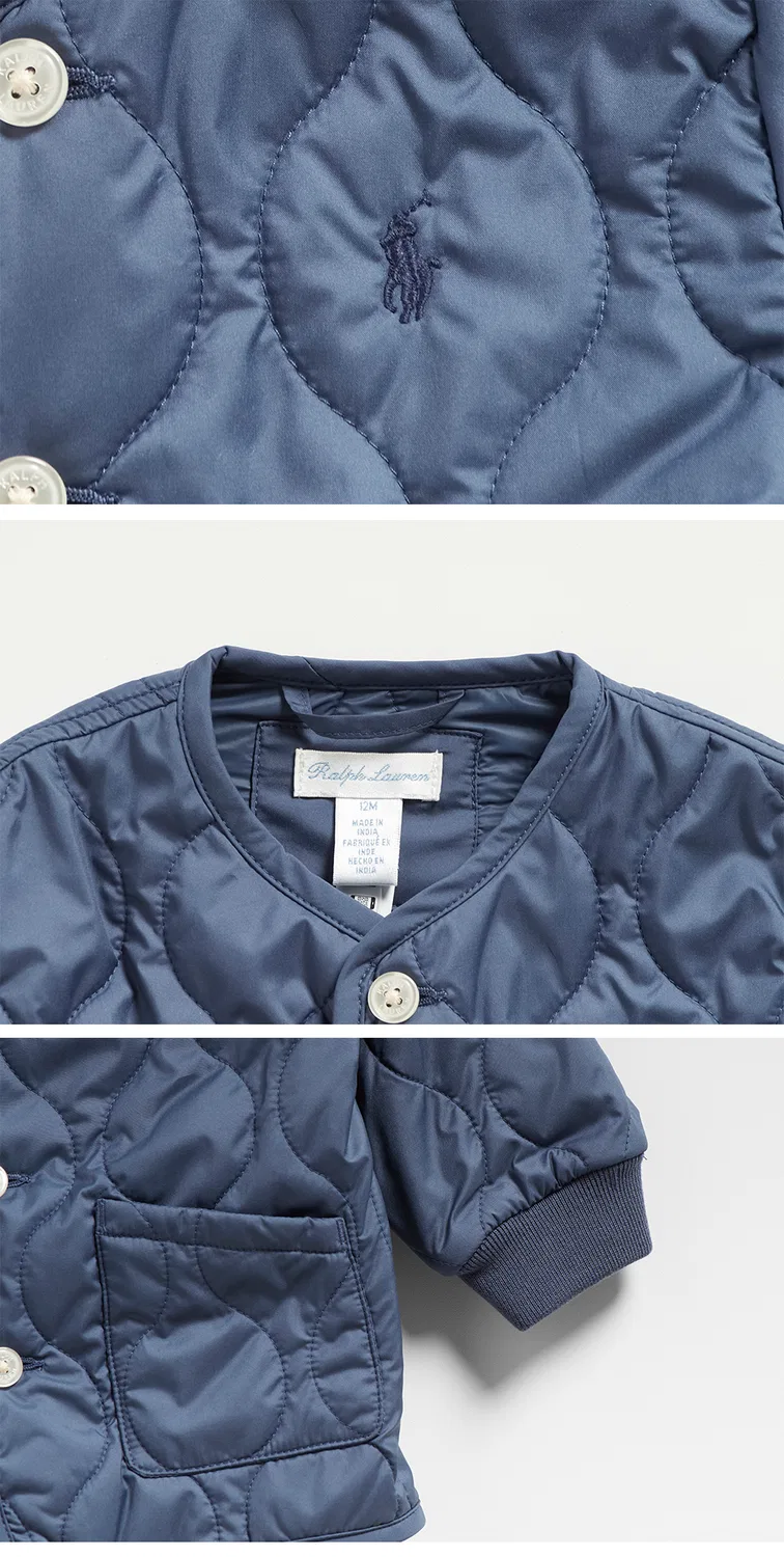 Детская стёганая куртка тёмно-синяя от Polo Ralph Lauren Children — фото 4
