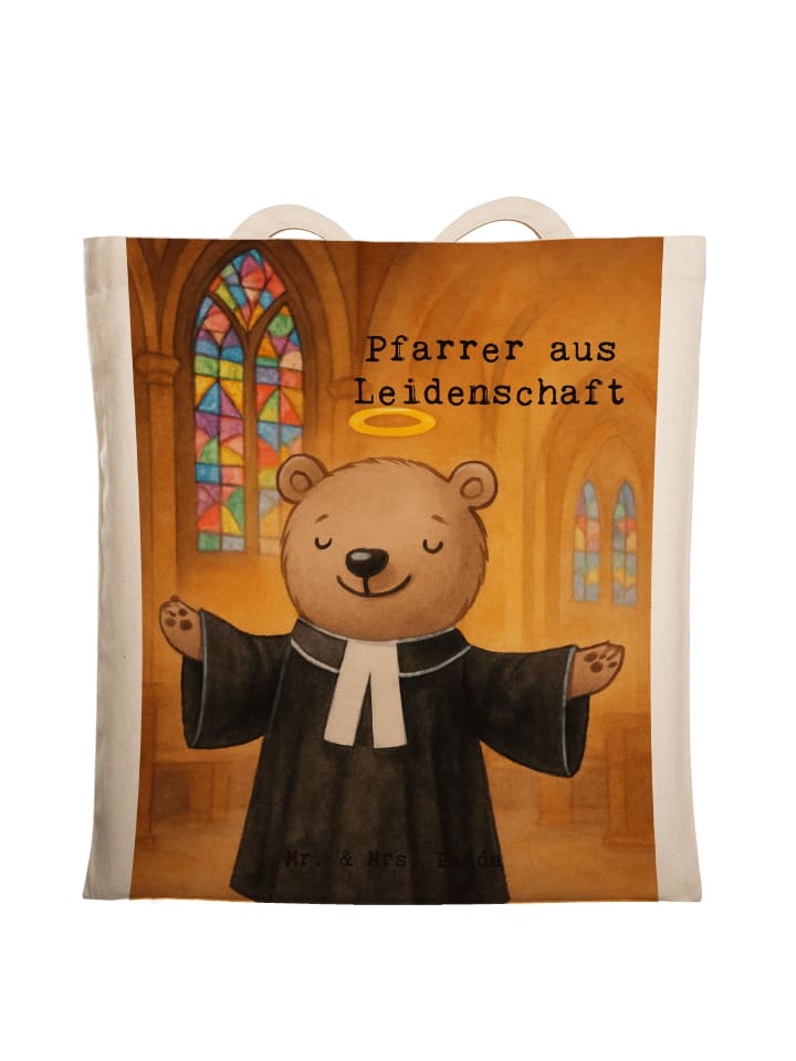 

Mr. & Mrs. Panda Сумка-шоппер "Priest Passion Design" с надписью белого цвета