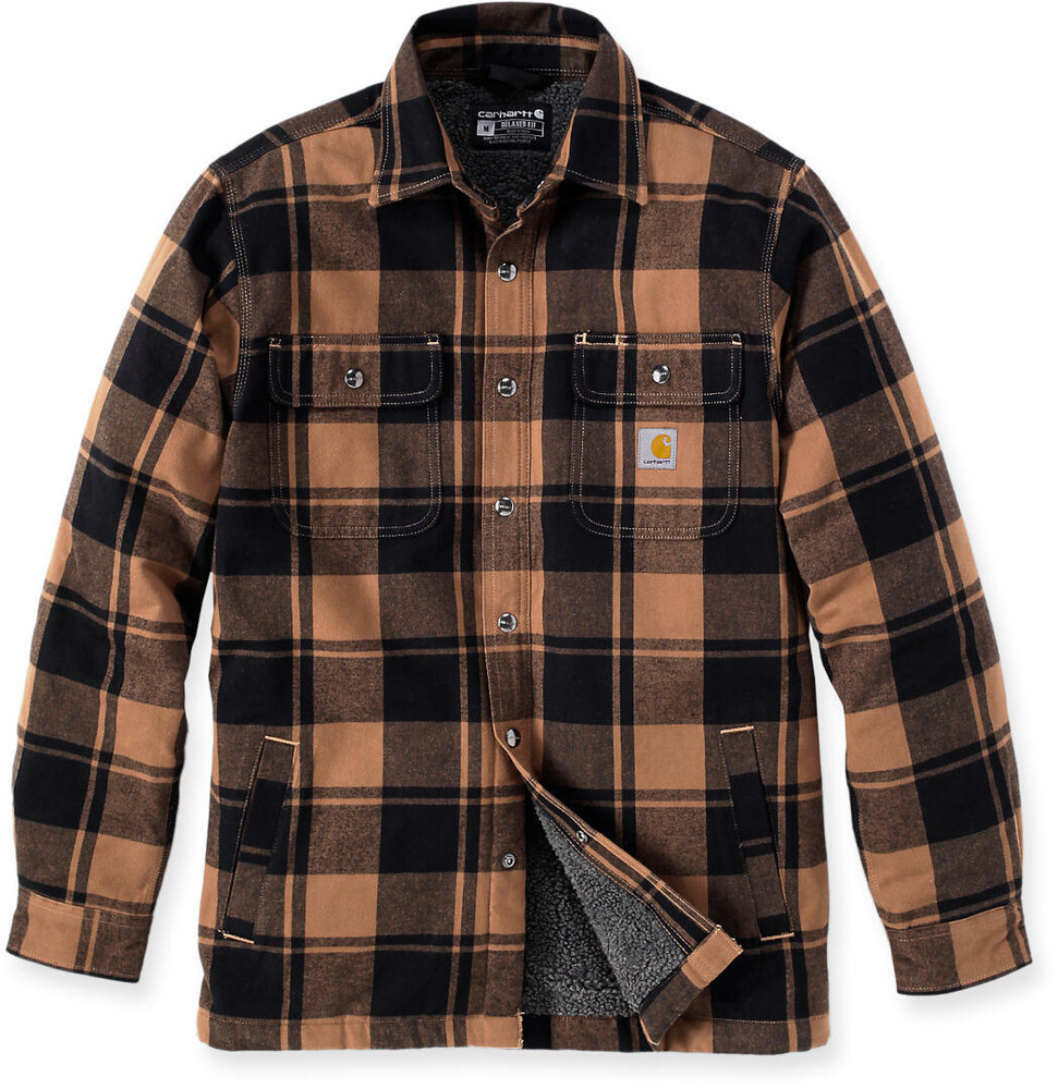 

Тяжелая фланелевая рубашка из шерпы Carhartt, коричневый