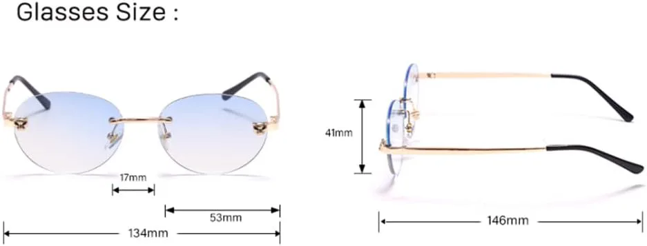 

Ретро-солнцезащитные очки овальной формы без оправы для женщин, градиентные солнцезащитные очки для мужчин, солнцезащитные очки UV400 в винтажном стиле LANGSER, 5