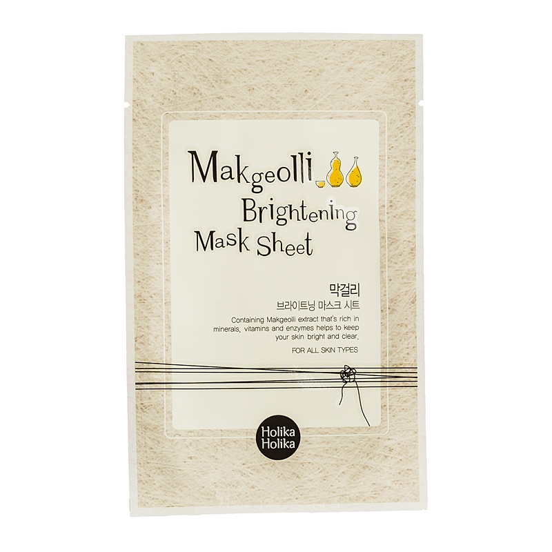 

Тканевая маска для лица makgeolli brightening mask sheet Holika Holika, количество 1 шт.