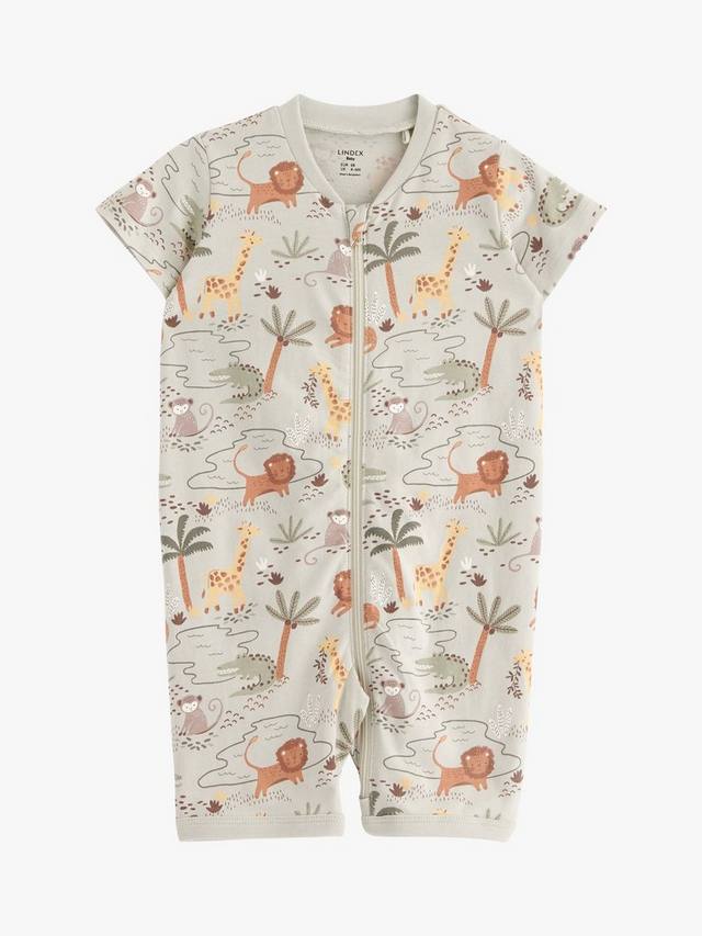 

Детское боди из органического хлопка jungle bodysuit Lindex, цвет Light Green