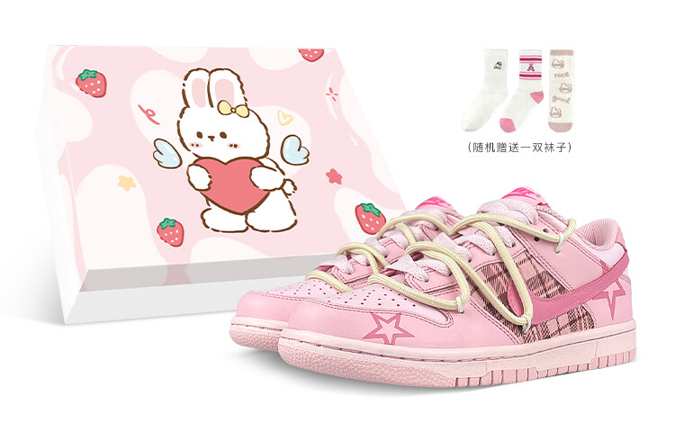 

Кроссовки Nike Dunk Skateboarding Shoes Women's Low-top Pink/Brown, коричневый