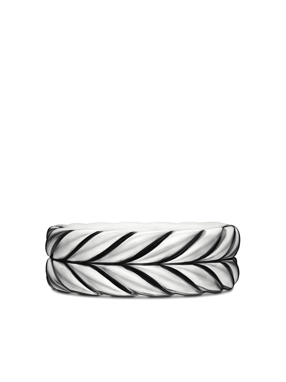 

Серебряное кольцо Chevron (8.5 мм) David Yurman, серебяный