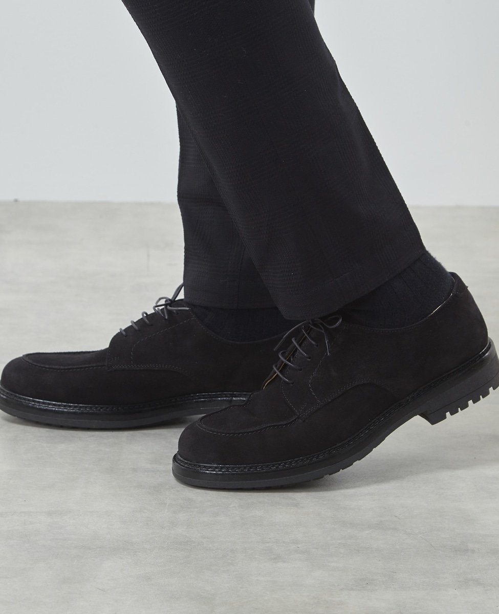 Кожаные туфли с закругленным U-образным носком MEN'S MELROSE, Black — фото 3