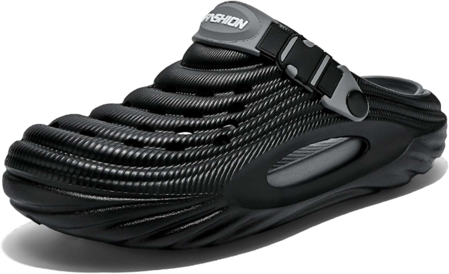

Мужские летние сандалии и шлепанцы на EVA с уникальным дизайном, легкие и комфортные, идеальны для использования дома, на улице и на пляже Khwfjas, черный