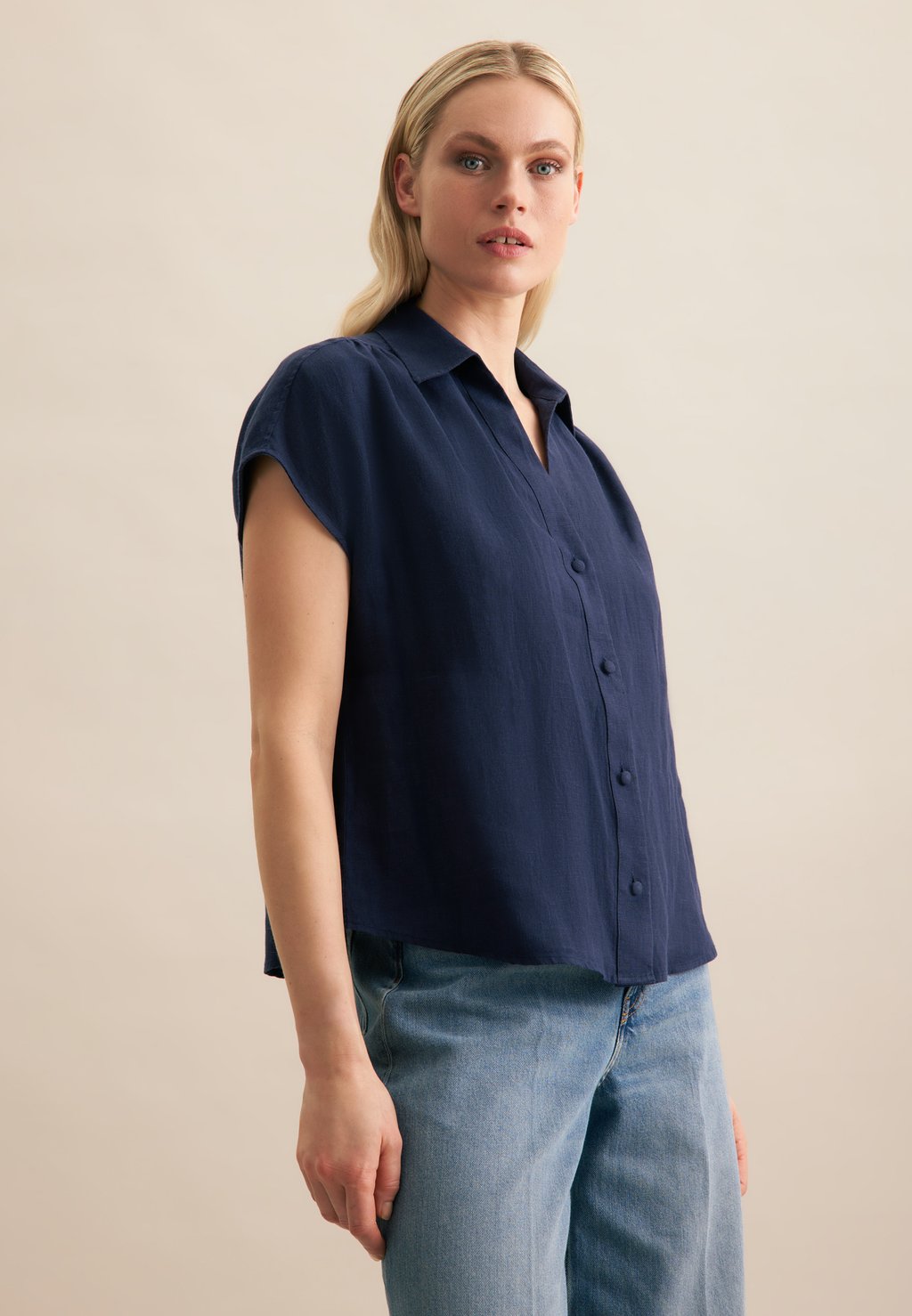 

Блузка на пуговицах Seidensticker, синий