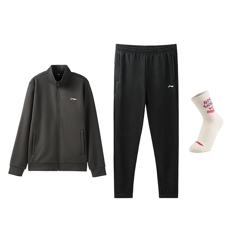 

Li Ning Casual Sportswear Men's Li-Ning, obsidian серый top+черный pants (includes socks)