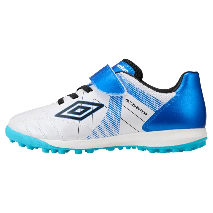 Детские тренировочные бутсы Umbro Accerator SB JR Wide, белый/синий, размер 23.5cm - 36 RU