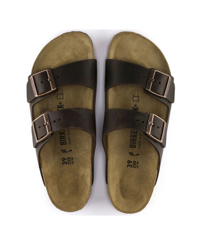 Сандалии Birkenstock Arizona Natural Leather Oiled, коричневый — фото 4