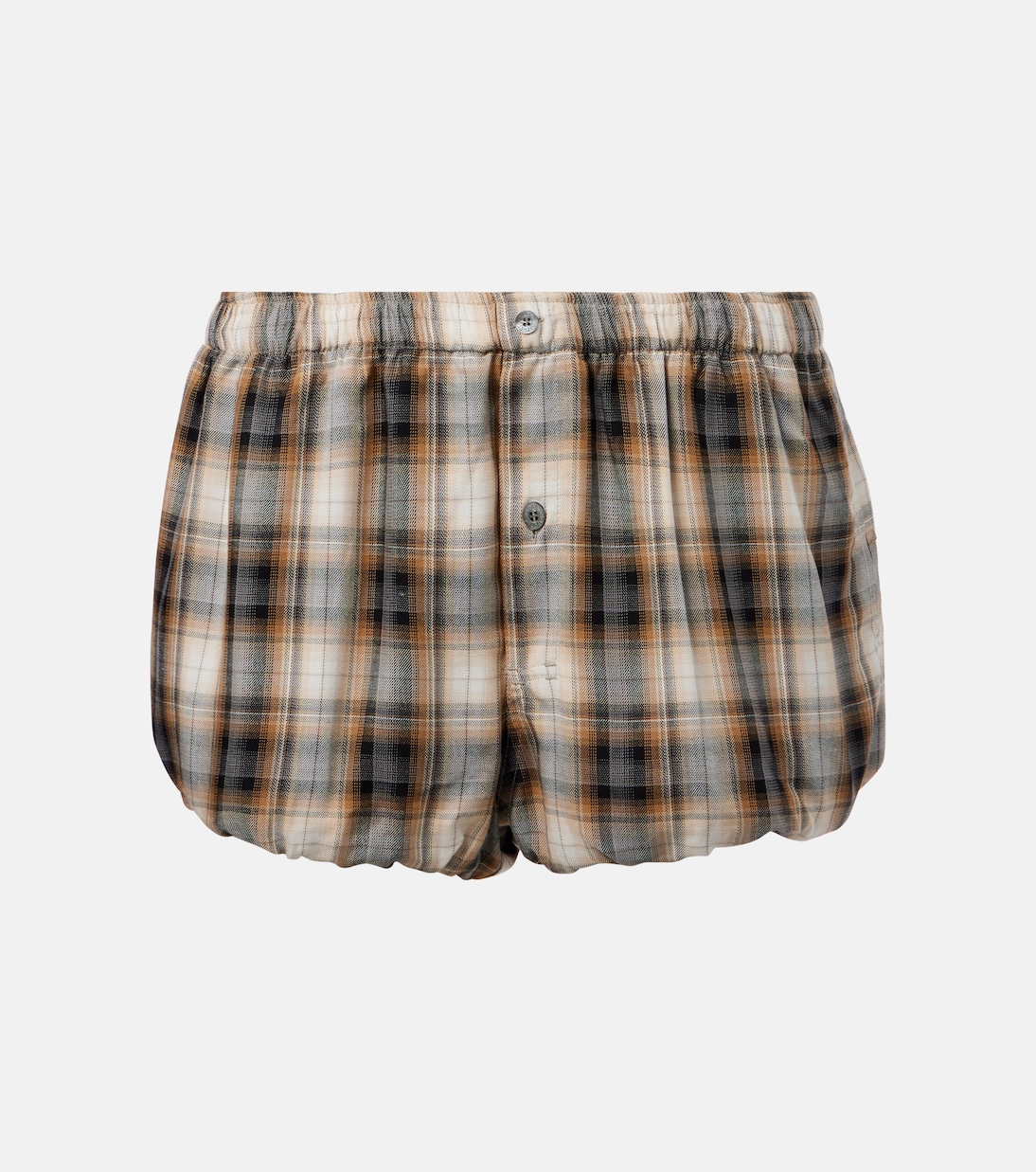 

Клетчатые шорты Acne Studios, Beige/Black